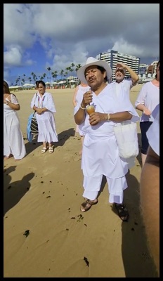 04-3-de-Marzo- Pagamentos e Oferendas realizados hoje pela manhã na praia Jardim de Alah - Salvador, Bahia